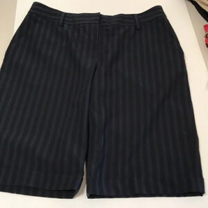 Kenneth Cole Reaction black pinstripe dress shorts